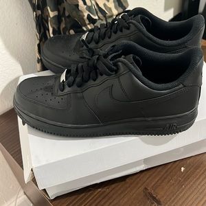 Nike Air Force 1 Low ‘07 Black Sneakers, Size: 10 women’s/ men’s 8.5